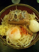 「まぜ郎（味玉トッピング）」@豚そば ぎんや 黒川本店の写真