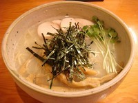 「【夏期限定】冷やし軍鶏白湯麺 わさび風味850円」@麺屋 臥龍の写真