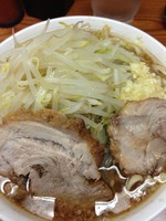 「小ラーメン　650円　ニンニク」@ラーメン二郎 亀戸店の写真