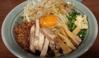 「まぜそば700円」@横浜家系ラーメン 二代目 肉そば家の写真