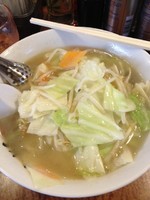 「野菜ラーメン　半チャーハン」@らーめん 三咲屋の写真