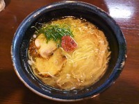 「梅じそらーめん(800円)+自家製水餃子(250円)」@RA-MEN BAR NAGOMIの写真