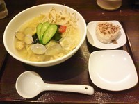 「限定 冷しあさり+へしこ焼きおにぎり」@麺屋 海神の写真