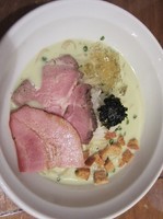 「限定　枝豆のビジ磯ワーズラーメン（８００円）」@はりけんラーメンの写真