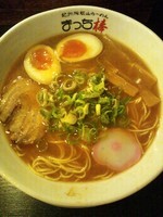 「中華そば　源味（味玉トッピング）」@紀州和歌山ラーメン まっち棒 千種店の写真