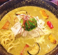 「田舎のカレー坦々麺800円」@白河多加水麺 奥我の写真