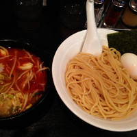 「辛野菜つけ麺+ゆで卵（サービス）」@大勝軒 まるいち 新宿店の写真