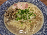 「イブ庵×××煮干中華ソバ（限定）+和え玉」@煮干中華ソバ 宮庵の写真