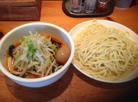 「味噌野菜つけ麺 1100円 大盛+永久たまご券使用」@中華そば すずらんの写真