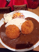 「カニクリームカレー780円＋チキン南蛮（クーポン）」@カレー倶楽部ルウ 神田関東総本店の写真