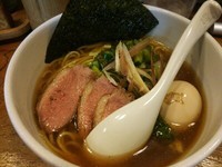 「夏の冷やし　鴨汁とろり＋Ｍｙ箸サービス味玉」@鶏の穴の写真