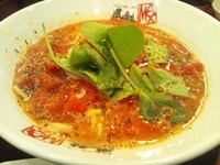 「完熟トマトラーメン６００円」@風龍.MAX 新橋店の写真