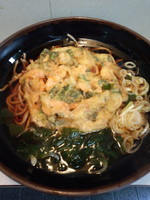 「かき揚げそば360円」@ポンヌッフの写真