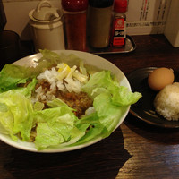 「カレーまぜそばDX【800円】」@麺バカ息子の写真