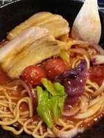 「海老トマトラーメン750円（本当は850円）」@らーめん 五ノ神製作所の写真