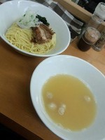 「【限定】鶏塩つけラーメン」@富白 御徒町本店の写真