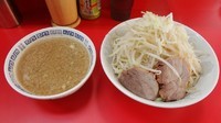 「小ラーメン（700円）＋つけ麺（150円）ヤサイニンニク」@ラーメン二郎 上野毛店の写真