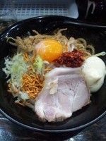 「まぜそば（マヨネーズ、ベビースター）」@豚骨醤油 蕾の写真