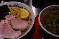 「チャーシューつけそば（サービス券で大盛）」@東京神田 角中中華そば店の写真