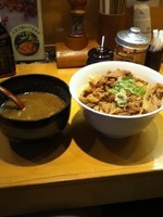 「肉つけ麺【現在はメニューになし】」@麺匠 喜楽々の写真