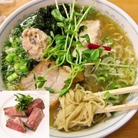 「丸地鶏黄金ラーメン＋ローズポークチャーシュー」@MENYA 食い味の道有楽の写真