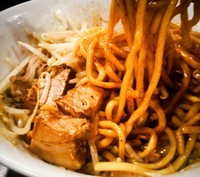 「汁なし(中)+ニンニク(少なめ)」@らーめん破顔おおびるの写真