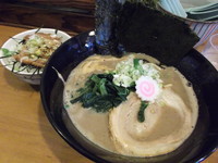 「イカパイ湯ラーメン（限定）+チャーシューご飯ミニ」@めんや 一音の写真