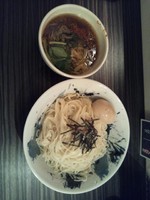 「鯵ニボ醤油つけ麺」@志奈そば 田なかの写真