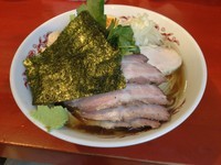 「【8月限定】鶏節の冷し醤油麺（中）＋半肉、850円＋130円」@麺屋 こうじの写真