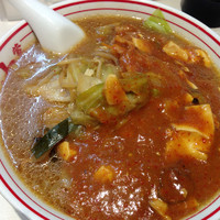 「蒙古タンメン野菜大盛+半冷やし味噌」@蒙古タンメン中本 秋津店の写真