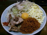 「油そば(中盛) しょうが 揚げ」@郎郎郎の写真