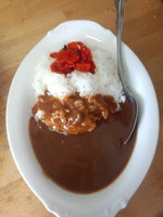 「半カレー250円」@立ち食いそば・うどん 戸隠の写真