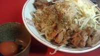 「汁なし　細麺、麺少なめ、脂少なめ、やさい少し多め　780円」@ラーメン 麺徳 東陽町店の写真