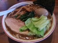 「強烈煮干そば（大盛り：無料）　＋味玉：サービス」@凌駕IDEAの写真