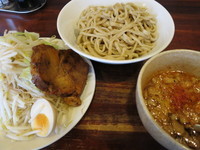 「つけ麺、麺大盛り、野菜並700円。」@喝力屋の写真
