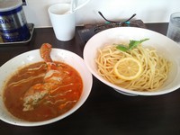 「【9月の限定】熟成トマトつけ麺（中盛270g」@味噌麺 伝堂の写真