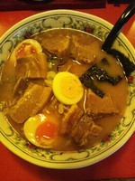 「厚切焼豚半熟玉子ラーメン」@博多ラーメン どんたく 本店の写真