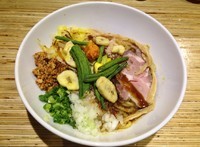 「【夜の部限定10食】どっかんカレーまぜそば800円」@NOODLE STOCK 鶴おかの写真