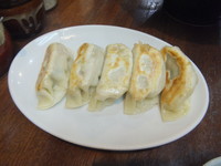 「餃子(半額150円)＆つけ麺630円(大盛無料)」@九州とんこつらーめん 武者がよか 日ノ出町店の写真