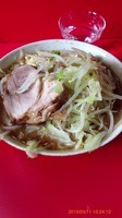 「ラーメン 油抜きニンニク ¥600」@ラーメン二郎 三田本店の写真