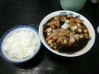 「中華そば（小）＋ライス」@西町大喜 中島店の写真