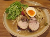 「限定　ジャークチキンと鶏スープの冷やし麺＋大盛（９００円）」@鶏ポタラーメン THANK 大門店の写真