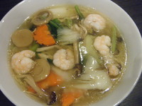 「【季節の限定】海老と秋野菜のあんかけそば850円」@中華蕎麦 瑞山（ZUIZAN）の写真