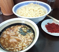 「辛つけ（辛み別）＋ビール（850円＋500円）」@中華そば べんてんの写真