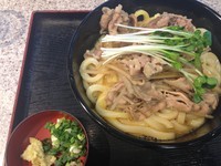 「限定肉釜玉うどん【480円】大盛無料」@麦の城の写真