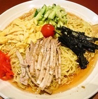 「冷し中華＋大盛(700円＋100円)」@青龍の写真