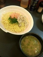 「【限定】秋味（銀鮭とキノコの和えつけ麺）」@ラーメン大至の写真