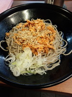 「蒸し鶏七味そば450円」@大江戸そば 日暮里11・12号店の写真