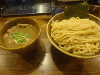 「べジポタ味玉肉増し煮干じめつけ麺　２玉盛り」@ベジポタつけ麺 えん寺の写真