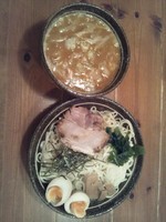 「味噌つけめん＋味玉子」@ラー戦場 大宮情熱屋台の写真